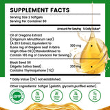 KKSSOP Oil of Oregano Softgels - Oil of Oregano with Black Seed Oil, Dietary and nutritional supplements, 240 Softgels (2 Packs) - 120 Days Supply