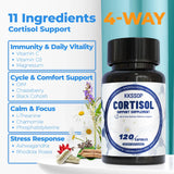 KKSSOP 11-in-1 Cortisol Supplement for Women and Men,Dietary supplements for human consumption,120 Capsules