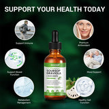 KKSSOP Graviola Soursop Leaf Extract Liquid - Food supplements | Non-GMO, Sugar & Gluten Free, Original Flavor, 2 Fl Oz