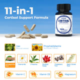 KKSSOP 11-in-1 Cortisol Supplement for Women and Men,Dietary supplements for human consumption,120 Capsules